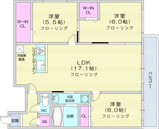 行啓通駅 徒歩5分 2階の物件間取画像